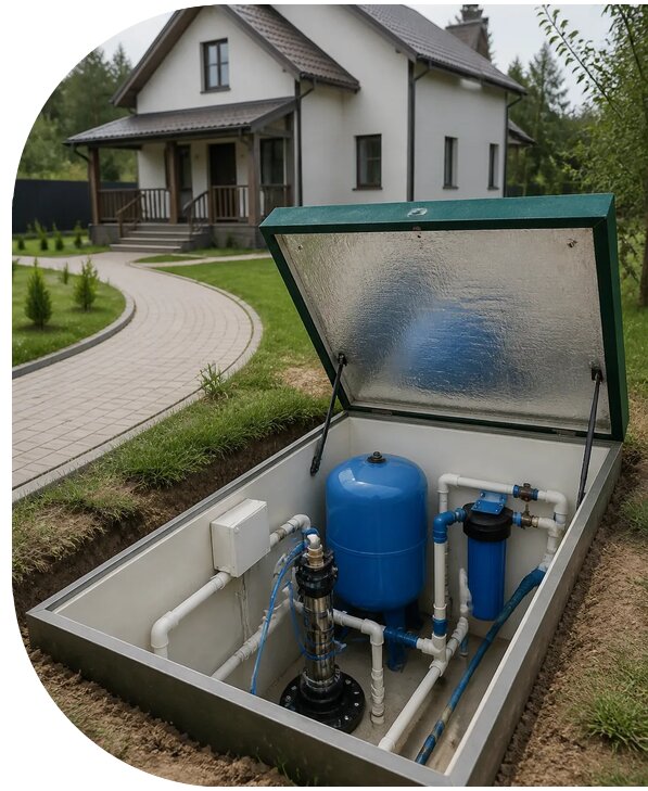 Автономное водоснабжение дома в Назрани от 154080 р. | АПаруса-Нзр